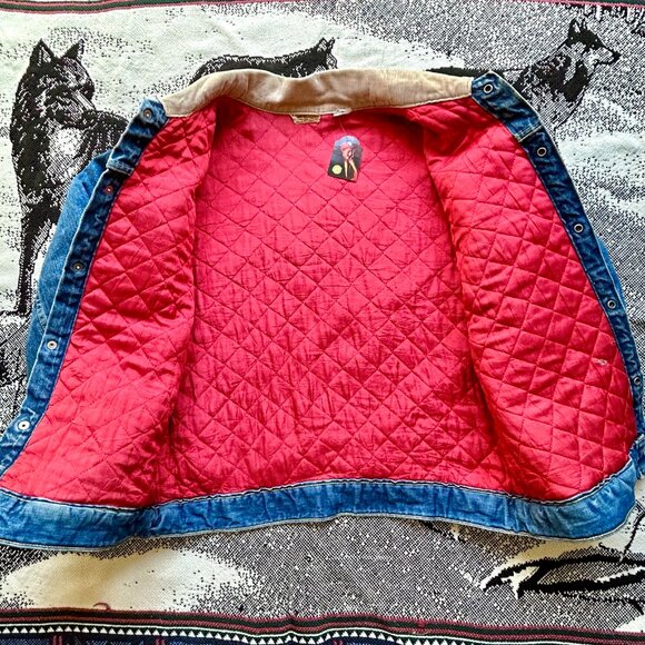 Vintage 1960s Buckaroo by Big Smith Denim Jacket - Quilted Red Lining/Corduroy - Picture 8 of 11